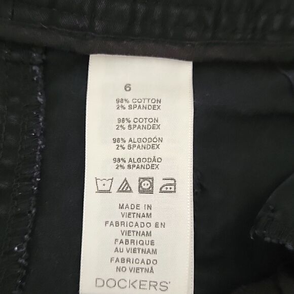 Dockers cropped black chinos Size 6 - Picture 10 of 13